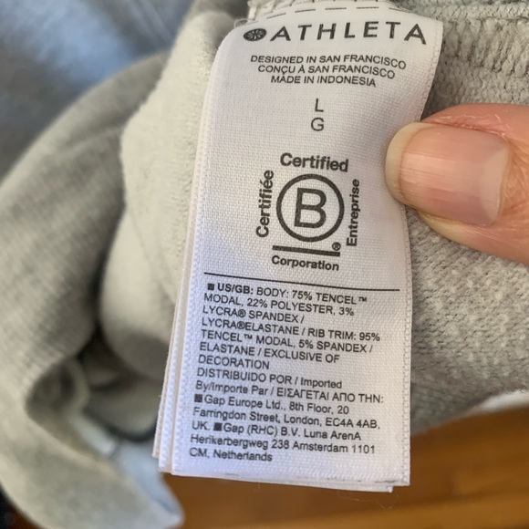 Athleta Apollo Crewneck Sweatshirt in Gray Size Large - Picture 9 of 11